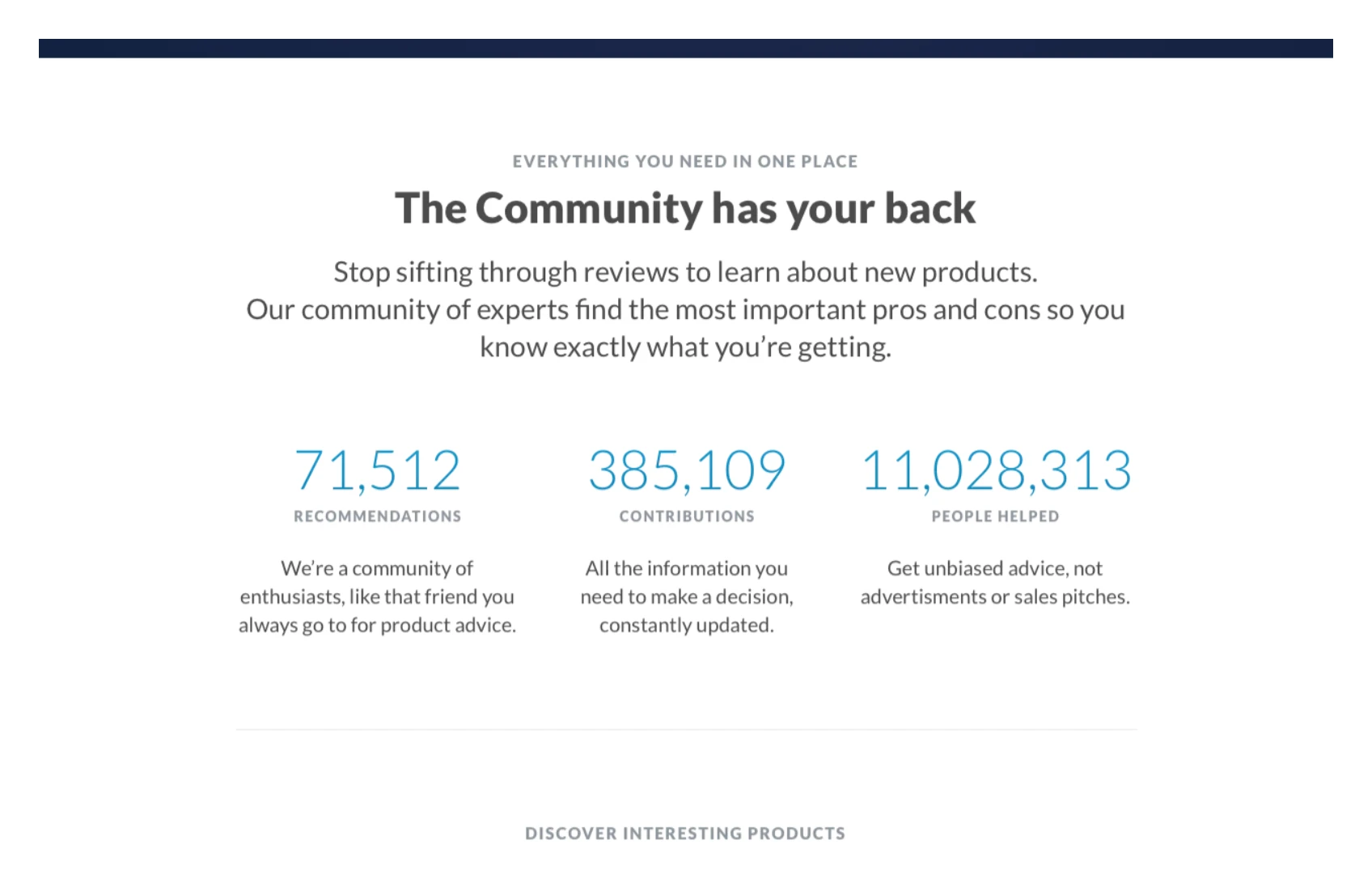 A section of the new Slant home page introducing the community.